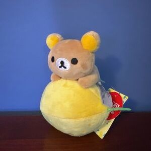 NEW 6” In San-x rilakkuma laying on lemon fruit Plush Doll Toy Round 1 Prize
